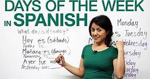 Basic Spanish: Days of the week in Spanish
