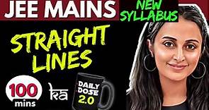 JEE MAINS 2024 𝒏𝒆𝒘 𝒔𝒚𝒍𝒍𝒂𝒃𝒖𝒔 : STRAIGHT LINES ONE SHOT | FULL THEORY +PYQ’s +Tricks | NEHA AGRAWAL |