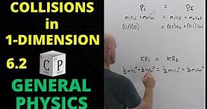 6.2 Collisions in 1 Dimension | General Physics