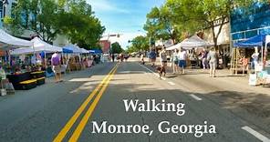 Walking Downtown Monroe, Georgia | 4K \ 60fps