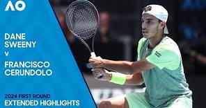 Dane Sweeny v Francisco Cerundolo Extended Highlights | Australian Open 2024 First Round