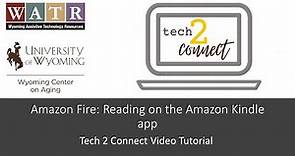 Amazon Fire: Reading on the Amazon Kindle app