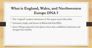 What is the England, Wales, and Northwestern Europe DNA Ethnicity on Ancestry