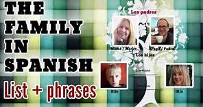 The Family in Spanish: a List of Family Members + Simple Sentences