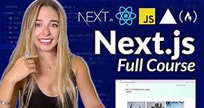 Next.js React Framework Course – Build and Deploy a Full Stack App From scratch