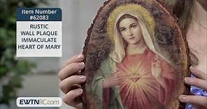 62083_RUSTIC WALL PLAQUE - IMMACULATE HEART OF MARY