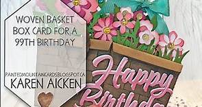99th Birthday Woven Basket Box Card