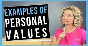 Personal Values Examples [COMMON CORE VALUES]