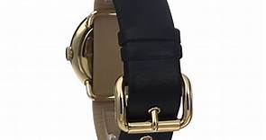 Marc by Marc Jacobs Women's MBM1154 Amy Gold-Tone Stainless Steel Watch with Black Leather Band