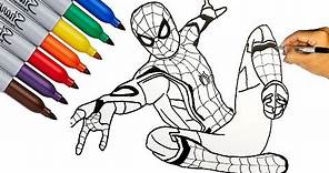 SPIDER-MAN / Spider-Man Far From Home Coloring Pages / How to Draw Spider-Man