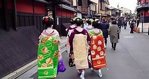 Geisha Walk in Gion Shijo | Sakura | Amazing Beautiful Kimono and Obi | Kyoto Japan Travel