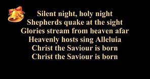 Silent night lyrics (karaoke) - instrumental music - piano and strings - Christmas song / carol