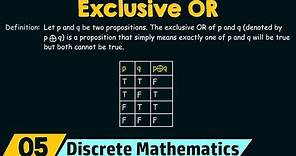 Logical Operators − Exclusive OR