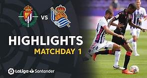 Highlights Real Valladolid vs Real Sociedad (1-1)