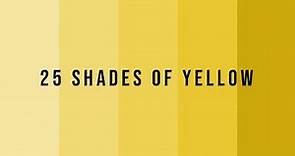 25 different Shades of Yellow colour and their names.