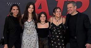 Matt Damon, Luciana Barroso and their daughters at Air premiere