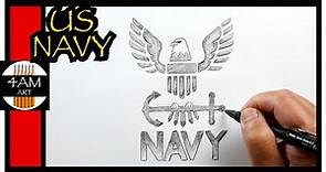 How to Draw the US NAVY LOGO