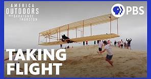 Flying a 1902 Wright Brothers Glider in Kitty Hawk | PBS