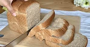 100%全麥吐司，中種法讓吐司更柔軟好吃！Whole Wheat Bread with Sponge-Dough Method