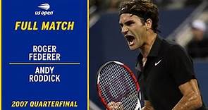Roger Federer vs. Andy Roddick Full Match | 2007 US Open Quarterfinal