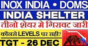 Inox India Share Price | India Shelter Share Price | Doms share latest news | Inox India • Doms 💥
