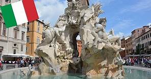 PIAZZA NAVONA With Bernini's Fountain of the Four Rivers-Rome