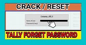 How to Reset forget Tally Password | 4 easy steps to recover Tally Admin Password