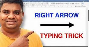 How To Type Right Arrow In Word on Keyboard - [→]