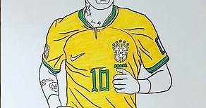 Coloring NEYMAR JR 10 BRASIL #coloring #neymarjr #brasil