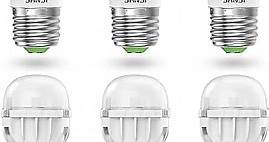 SANSI LED Ceiling Fan Light Bulbs 7W (60W Equivalent), 5000K Daylight White 800 Lumen Small LED Light Bulbs, E26 Standard Base Light Bulb for Appliance, Home Lighting, Waterproof, Non-Dimmable, 6-Pack