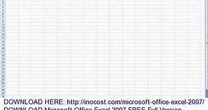 DOWNLOAD Microsoft Office Excel 2007 FREE Full Version