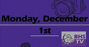Brownsburg High School TV News - Friday, December 1st, 2023