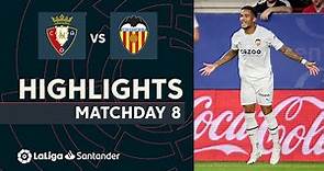 Resumen de CA Osasuna vs Valencia CF (1-2)