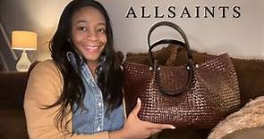 What’s in my bag? Allsaints Woven Tote! 2 month review| What fits?? #allsaints #totebag #wimb