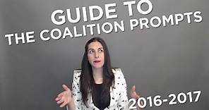 Guide to the 2016-17 Coalition Essay Prompts