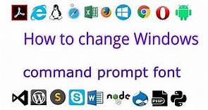 How to change Windows command prompt font settings effectively | Step by step