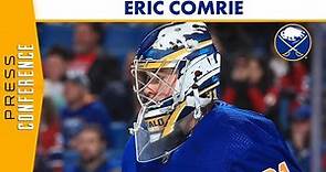 Buffalo Sabres Goaltender Eric Comrie After First Preseason Win of 2023-24 NHL Season