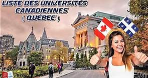 Liste des universités canadiennes ( Québec )