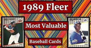 1989 Fleer Baseball Cards - 20 Most Valuable