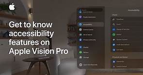 Get to know accessibility features on Apple Vision Pro | Apple Support