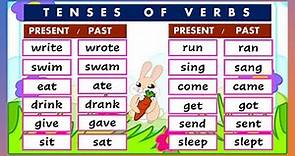 BASIC ENGLISH LESSON 19 / PAST & PRESENT TENSE OF VERBS / GRAMMAR & READING SKILLS /