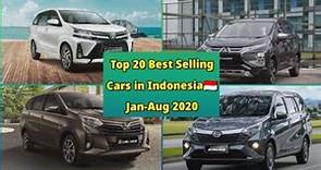 Top 20 Best Selling Cars in Indonesia🇮🇩 Jan-Aug 2021