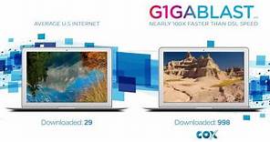 Cox Gigablast Internet Speed Demo