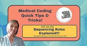 ICD-10 Sequencing Rules Explained!!!