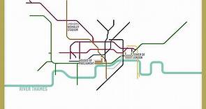London underground map 1864 - 2022