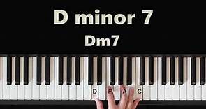 How To Play D Minor 7 (Dm7) Chord On Piano
