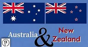 Australia vs New Zealand flags
