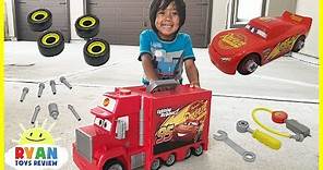Disney Pixar Cars 3 Lightning McQueen Mack's Mobile Tool Center! Truck Toys Kids Playtime
