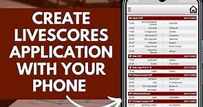 How to Create Football LiveScores App with your Phone// LiveScores Application -Appcreator24.com