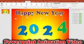 Happy new year 2024 PowerPoint presentation | Happy new year 2024 powerpoint animation video